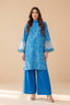 Grid Khaddar Unstitched 1 Piece Blue