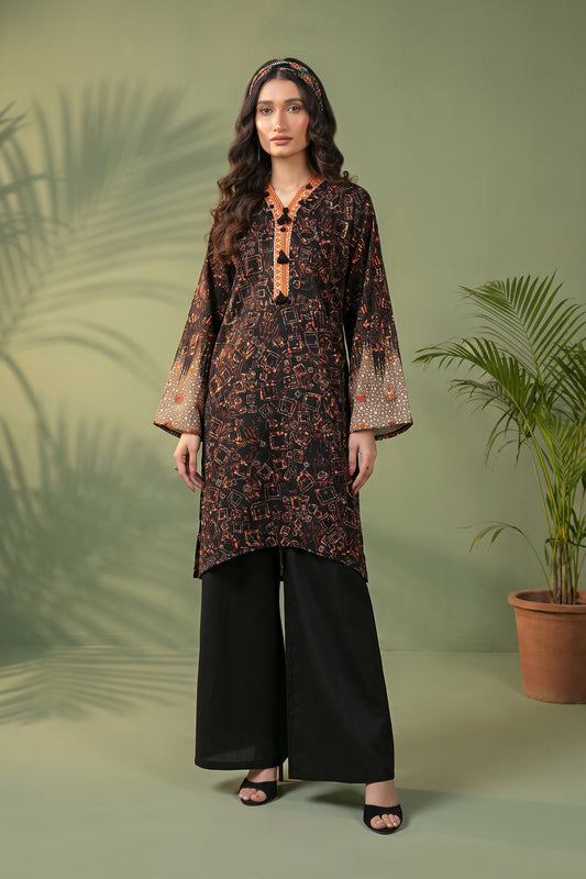 1 Piece Unstitched Doriya Khaddar Black