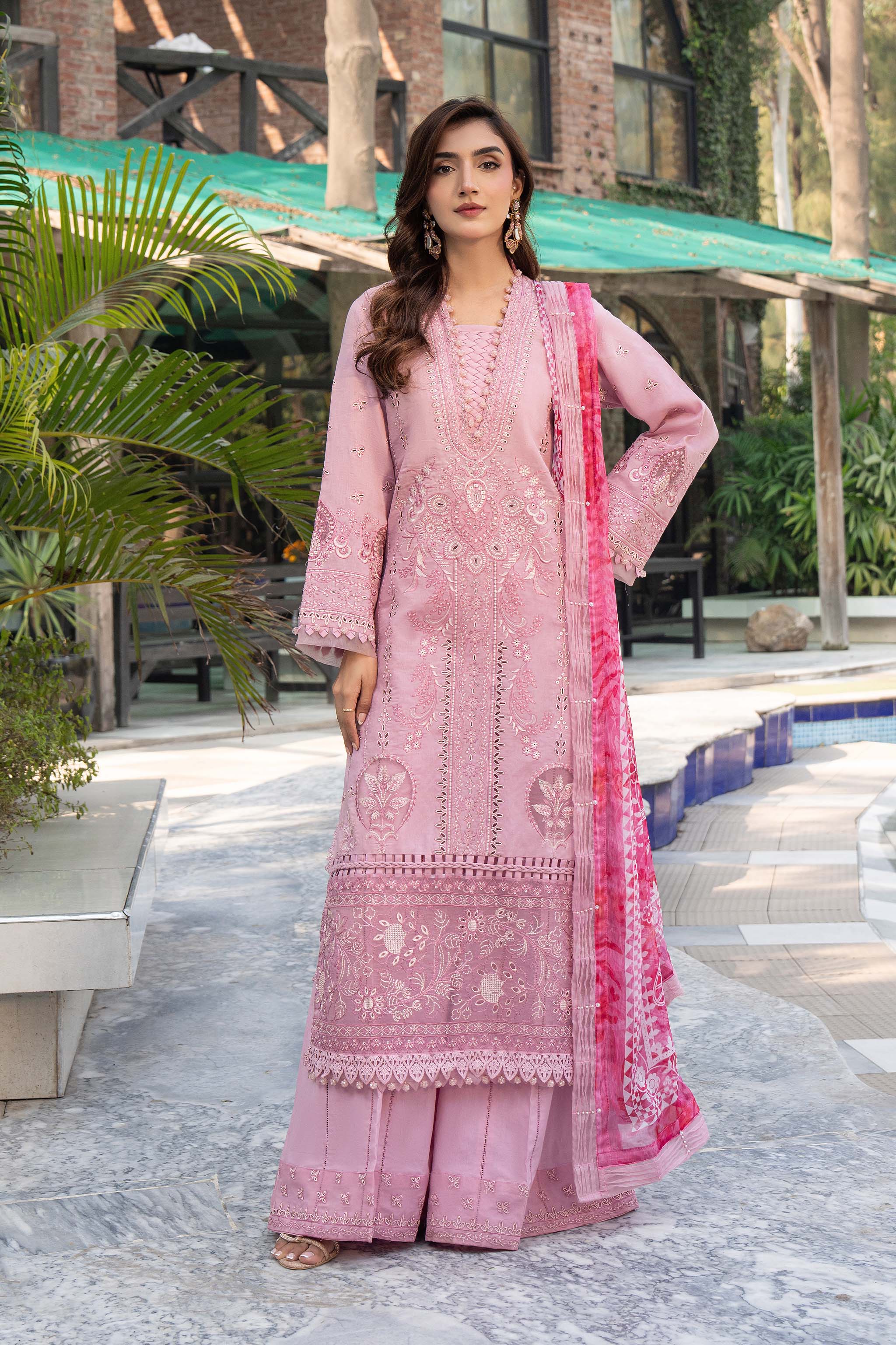 3 Piece Premium Unstitched Embroidered Lawn Eid Collection
