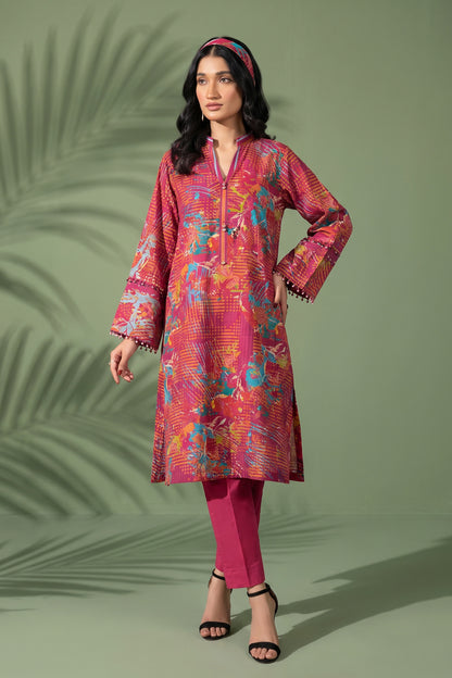 1 Piece Unstitched Doriya Khaddar Multi Pink