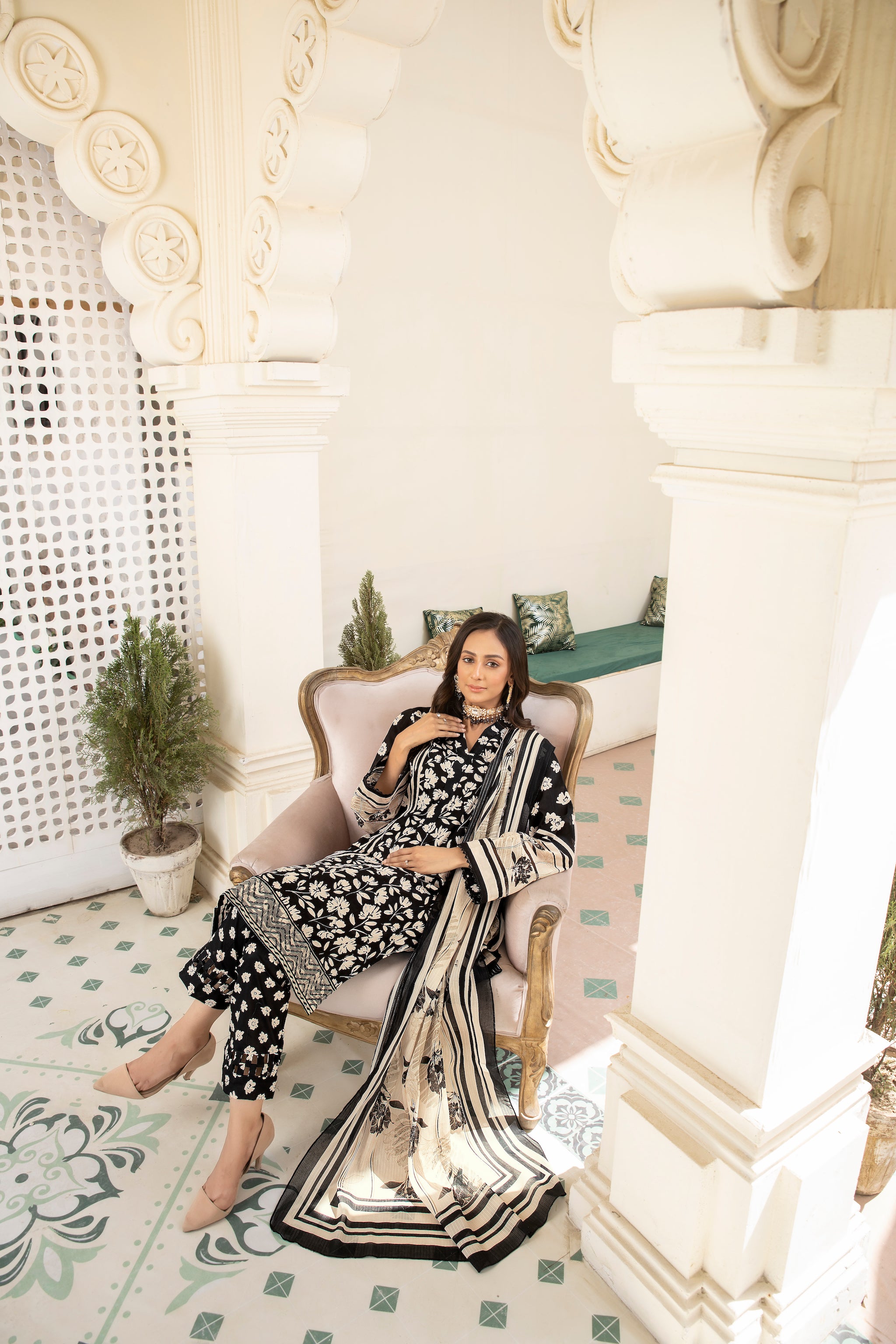 new arrivals morni collection summer 2023 unstitched digital print lawn embroidered shirt lenu lawn digital print dupatta with digital print cotton trouser 3pcs by safanoor