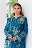 3 Piece Unstitched Sea Blue Premium Printed Lawn