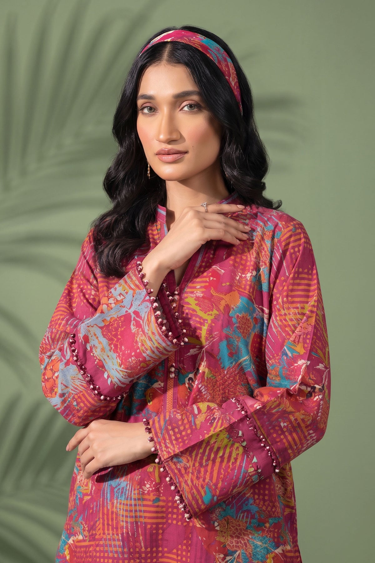1 Piece Unstitched Doriya Khaddar Multi Pink