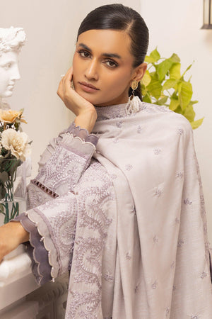 3 Piece Unstitched Soft Lilac Purple - SafaNoor