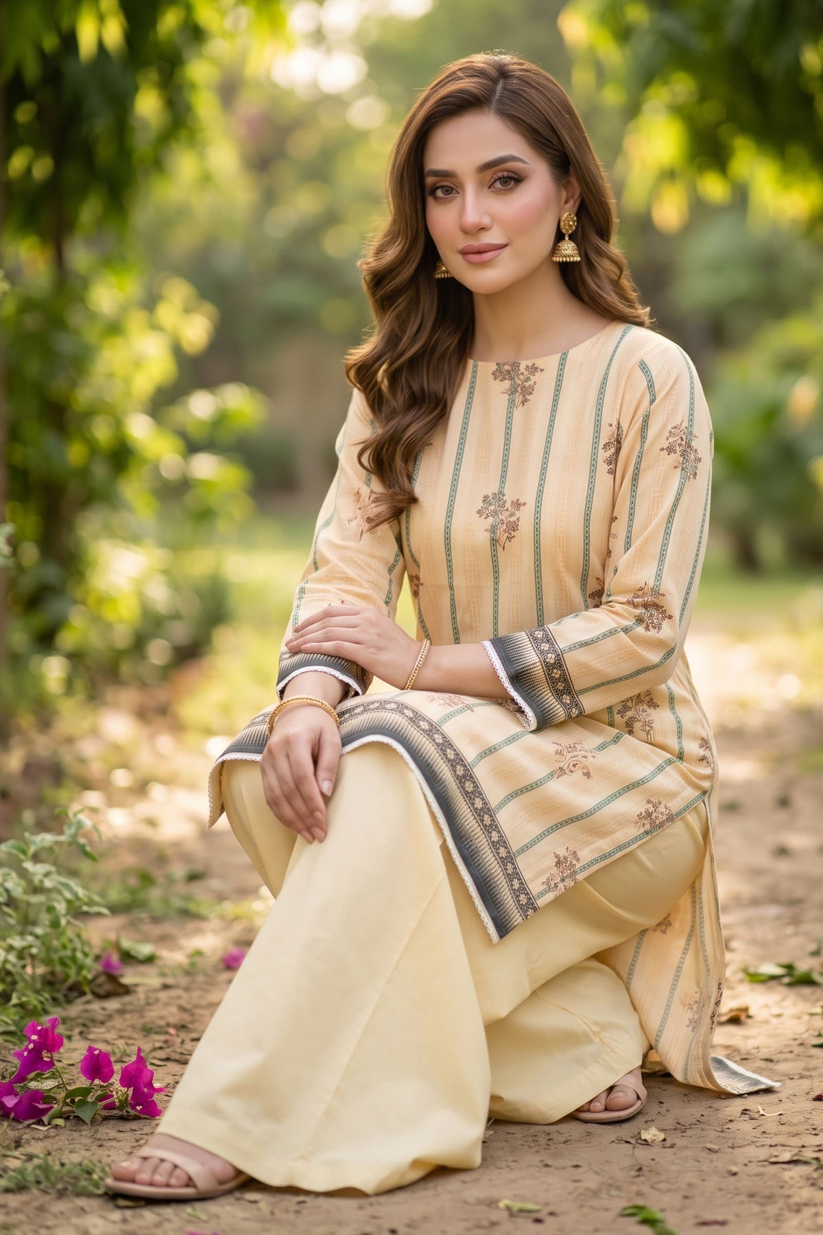 Unstitched 2 Piece Twill Marina Suit - Caramel Tan
