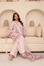 3 Piece Unstitched Baby Pink Premium Printed Lawn