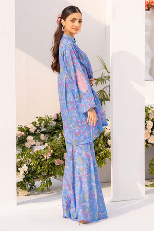 Jugnoo 1pcs unstitched collection digital grid lawn embroidered shirt summer 2024 by safanoor