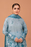 3 Piece Unstitched Moonstone Blue Premium Printed Lawn
