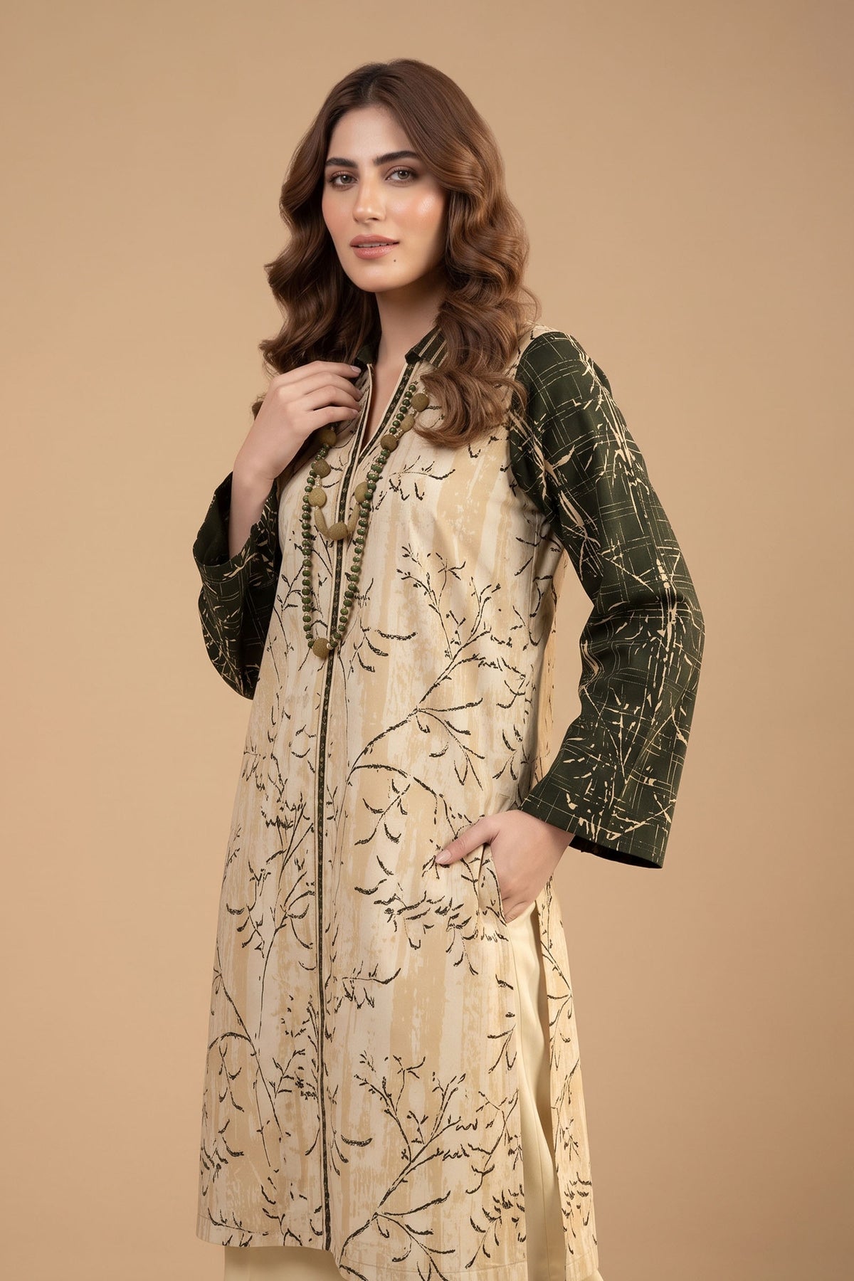 1 PIECE / SHIRT ONLY- GRID KHADDAR