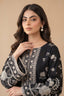 Black 2 Piece Unstitched Dyed Embroidered Lawn