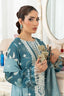 3 Piece Unstitched Cadet Blue Premium Emb Jacquard Lawn