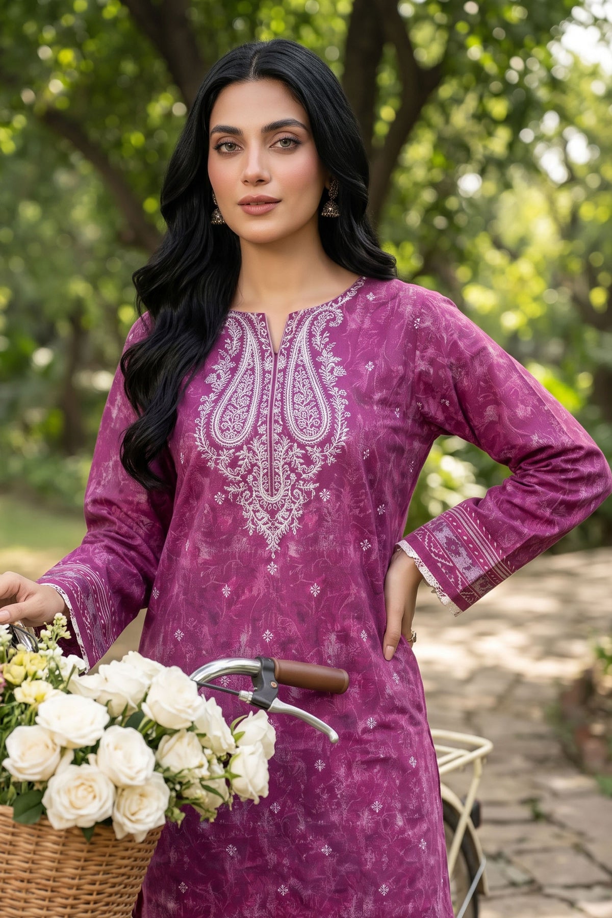 Unstitched 2 Piece Twill Marina Suit - Purple