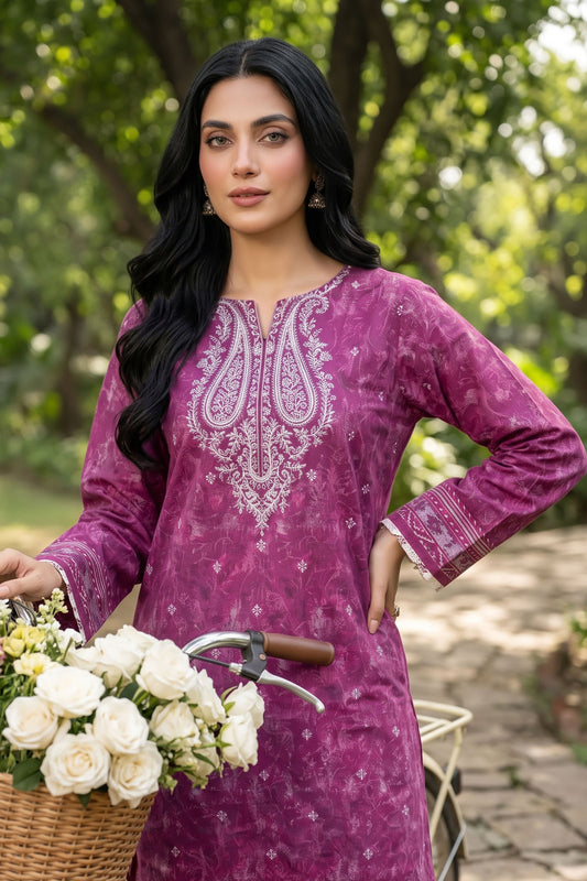 Unstitched 2 Piece Twill Marina Suit - Purple