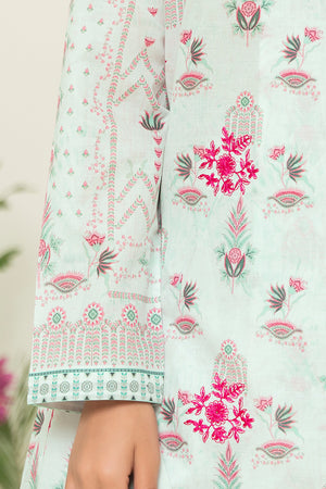 2 Piece Aqua Unstitched Embroidered Lawn - (Vol-39/14)2P-S-25-D13 - SAFANOOR