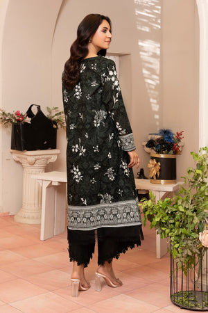 2 Piece Black Unstitched Embroidered Lawn - (Vol-37/06)2P-S-25-D10 - SAFANOOR