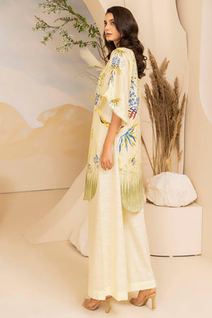 2 Piece Cream Embroidered Cotton Unstitched - SafaNoor