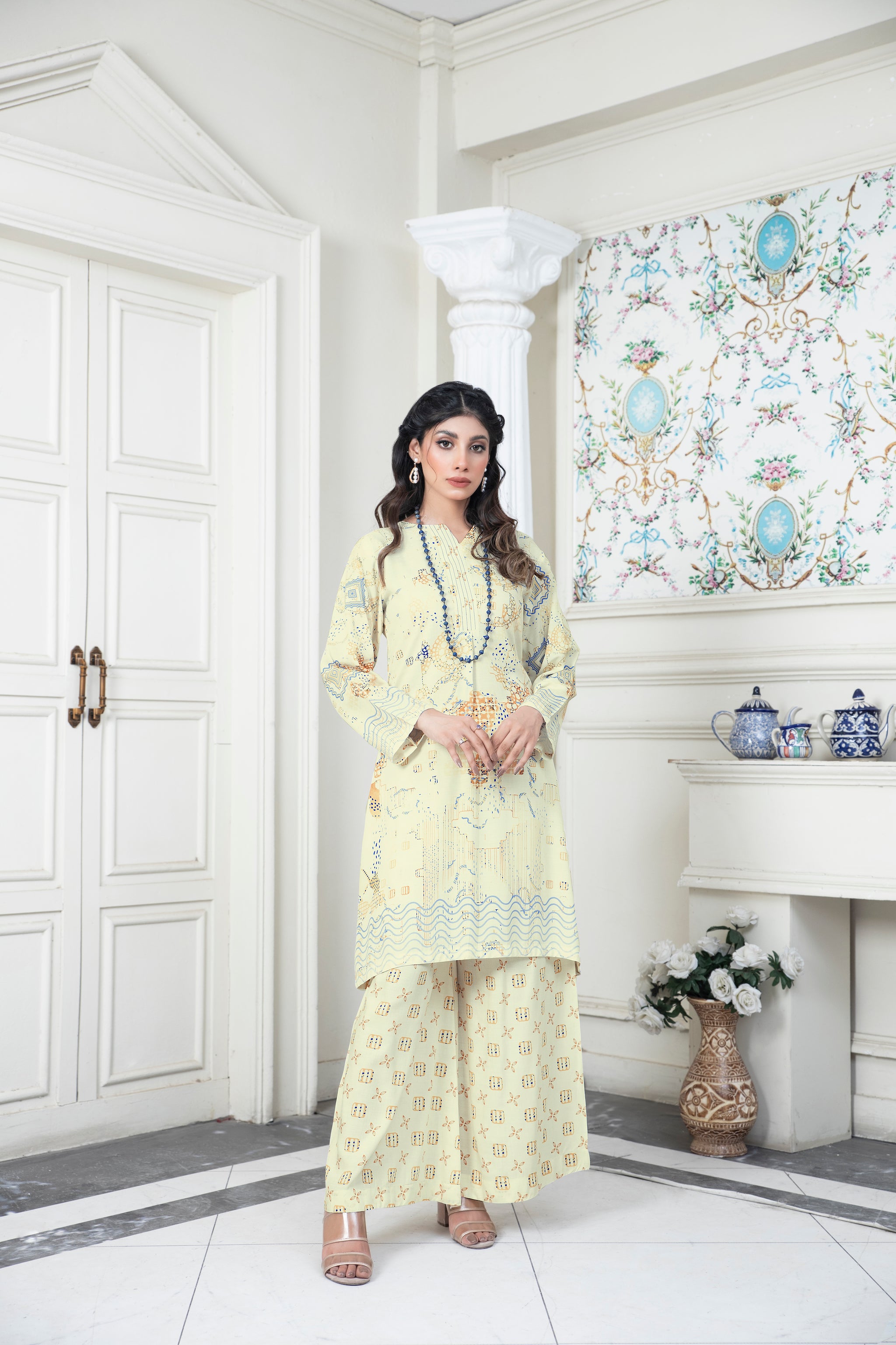 2 Piece Cream Slub Linen Unstitched - (Vol-19/03)2P-W-23-D-10 - SAFANOOR