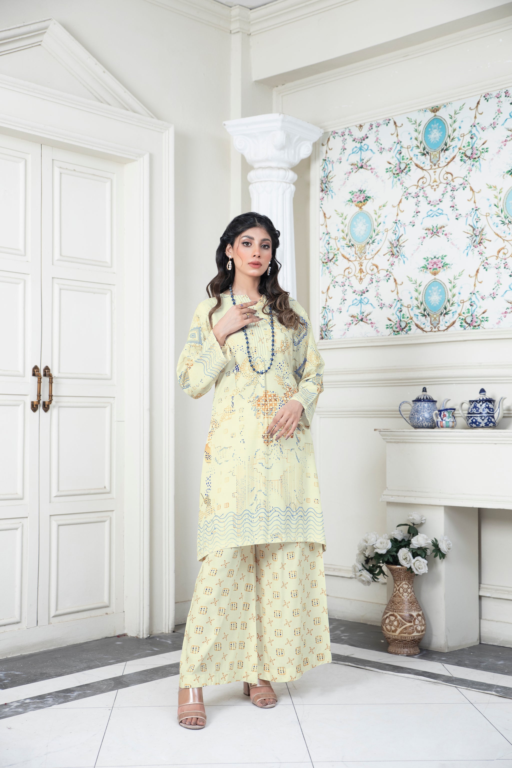 2 Piece Cream Slub Linen Unstitched - (Vol-19/03)2P-W-23-D-10 - SAFANOOR