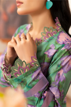 2 Piece Green Unstitched Self Jacquard Lawn - (Vol-38/04)2P-S-25-D1 - SAFANOOR