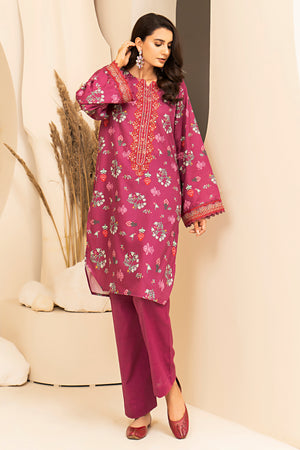 2 Piece Maroon Embroidered Cotton Unstitched - (Vol-27/01)2P-W-24-D-9 - SAFANOOR