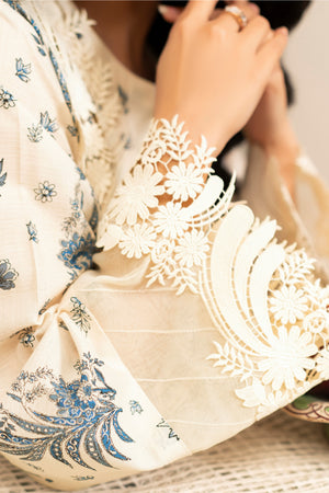 2 Piece Off White Unstitched Self Jacquard Lawn - (Vol-38/04)2P-S-25-D12 - SAFANOOR