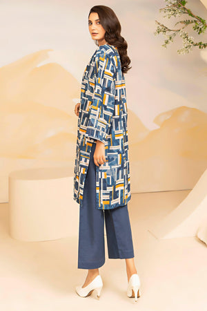 2 Piece Oxford Blue Embroidered Cotton Unstitched - (Vol-27/01)2P-W-24-D-12 - SAFANOOR