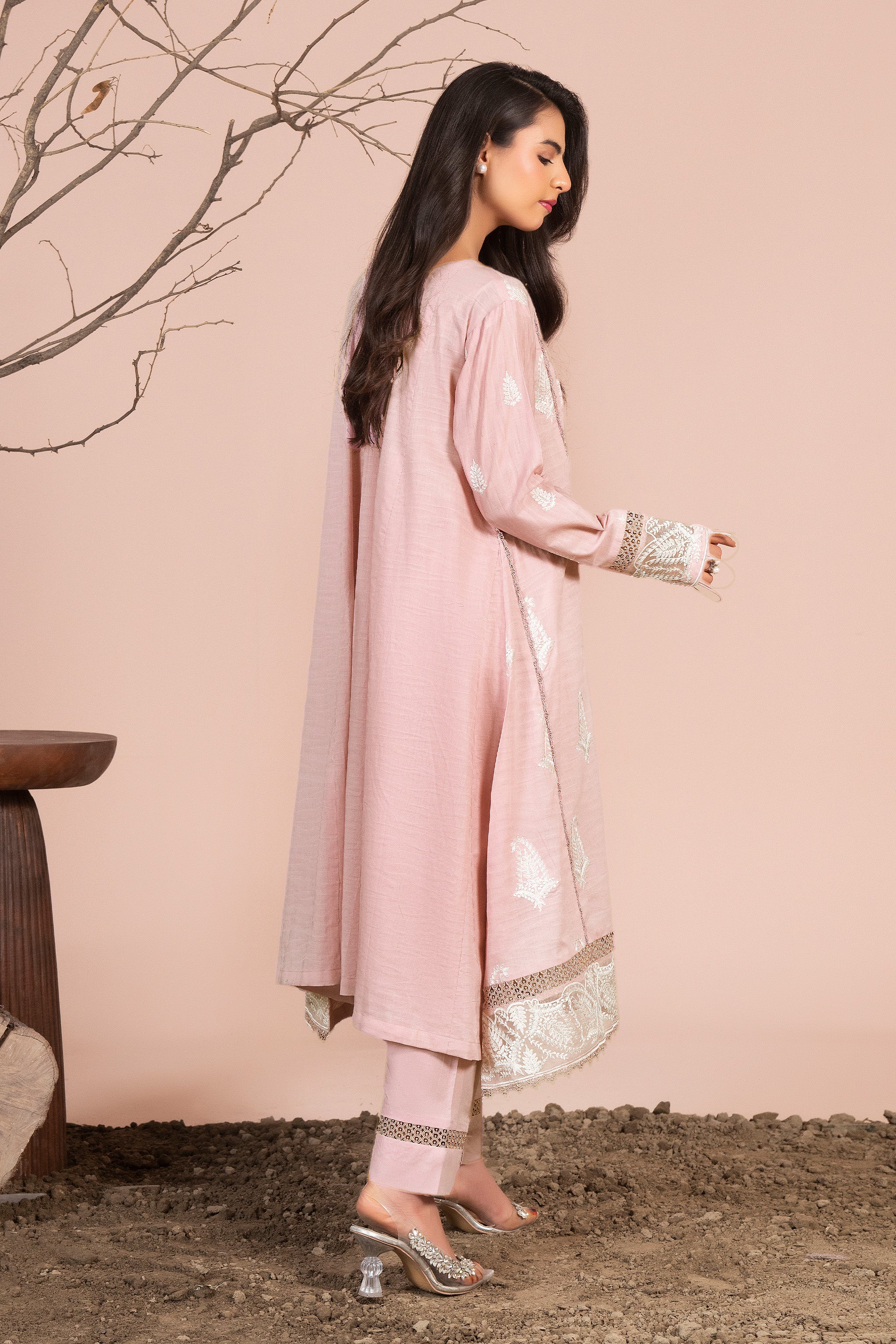 2 Piece Pink Unstitched Embroidered Lawn - (Vol-40/04)2P-S-25-D-9 - SAFANOOR