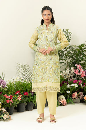 2 Piece Pistachio Unstitched Embroidered Lawn - (Vol-39/14)2P-S-25-D15 - SAFANOOR