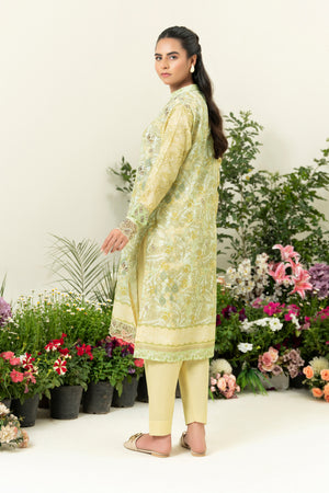 2 Piece Pistachio Unstitched Embroidered Lawn - (Vol-39/14)2P-S-25-D15 - SAFANOOR