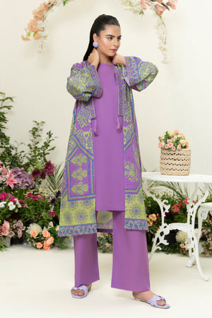 2 Piece Purple Unstitched Embroidered Lawn - (Vol-39/14)2P-S-25-D5 - SAFANOOR
