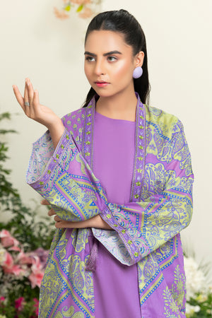 2 Piece Purple Unstitched Embroidered Lawn - (Vol-39/14)2P-S-25-D5 - SAFANOOR