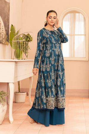 2 Piece Sea Green Unstitched Embroidered Lawn - (Vol-37/06)2P-S-25-D2 - SAFANOOR