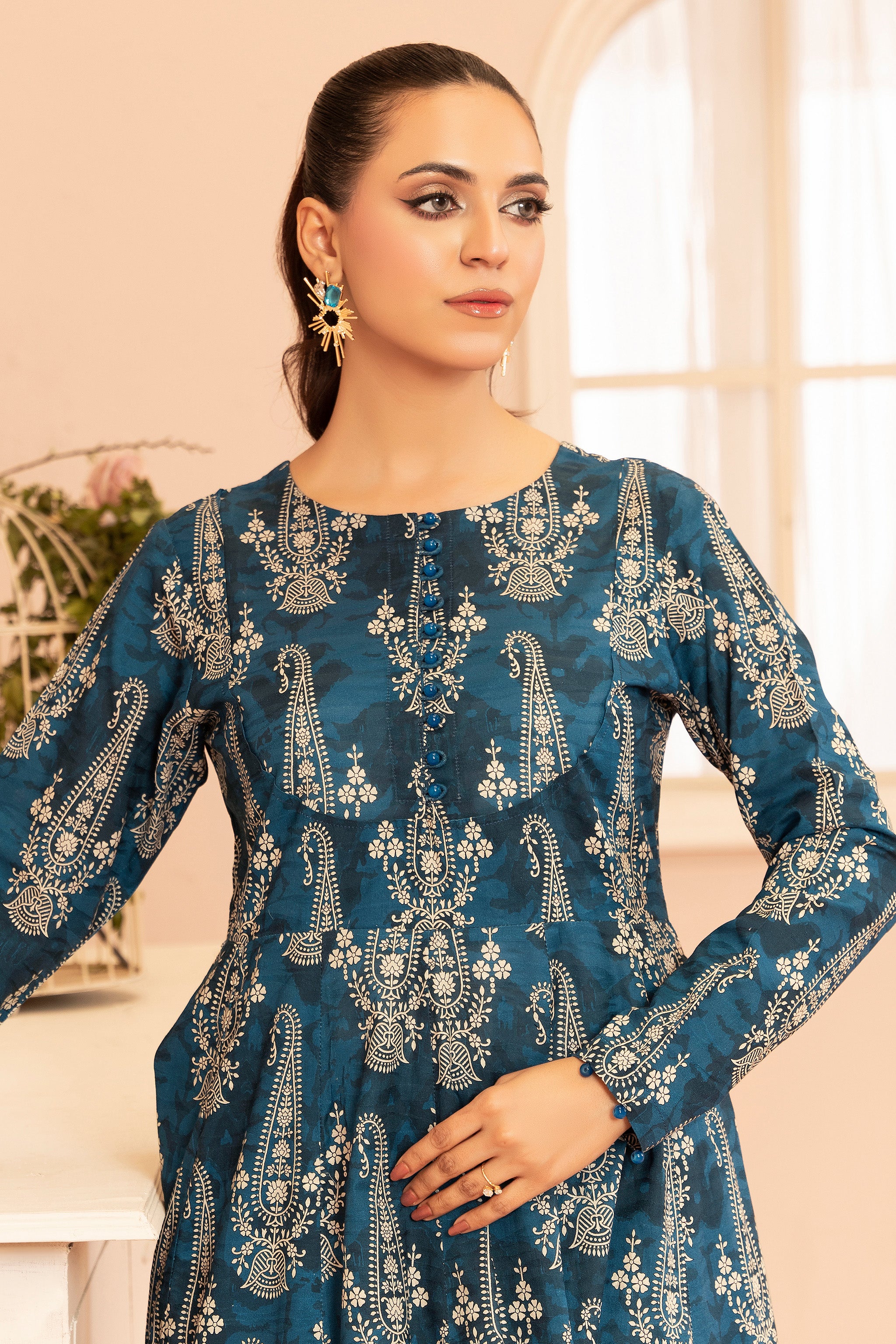 2 Piece Sea Green Unstitched Embroidered Lawn - (Vol-37/06)2P-S-25-D2 - SAFANOOR