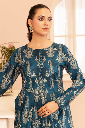2 Piece Sea Green Unstitched Embroidered Lawn - (Vol-37/06)2P-S-25-D2 - SAFANOOR