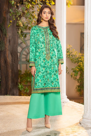 2 Piece Seafoam Unstitched Naps Khaddar - SafaNoor