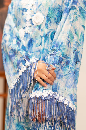 2 Piece Sky Blue Unstitched Self Jacquard Lawn - (Vol-38/04)2P-S-25-D2 - SAFANOOR