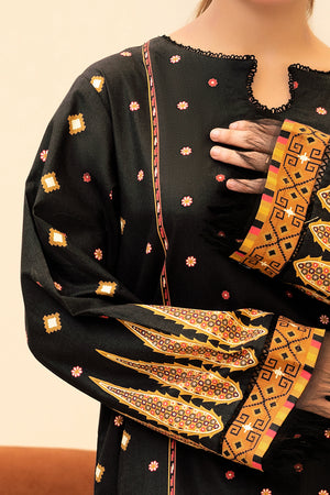 2 Piece Unstitched Black Printed Cotton - (Vol-42/05)D-5 - SAFANOOR