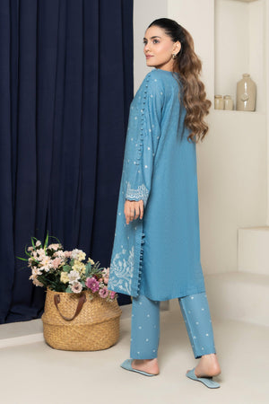 2 Piece Unstitched Blue Embroidered Lawn - (Vol-36/03)2P-S-25-D2 - SAFANOOR