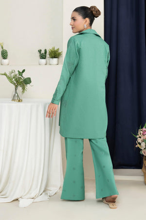 2 Piece Unstitched Dark Cyan Embroidered Lawn - (Vol-36/03)2P-S-25-D10 - SAFANOOR