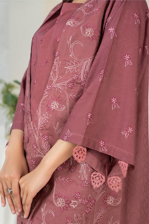 2 Piece Unstitched Dusky Pink Embroidered Lawn - (Vol-36/03)2P-S-25-D3 - SAFANOOR