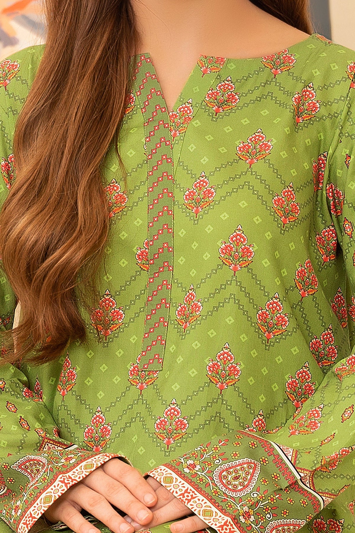 2 Piece Unstitched Parrot Printed Cotton - (Vol-42/05)D-6 - SAFANOOR