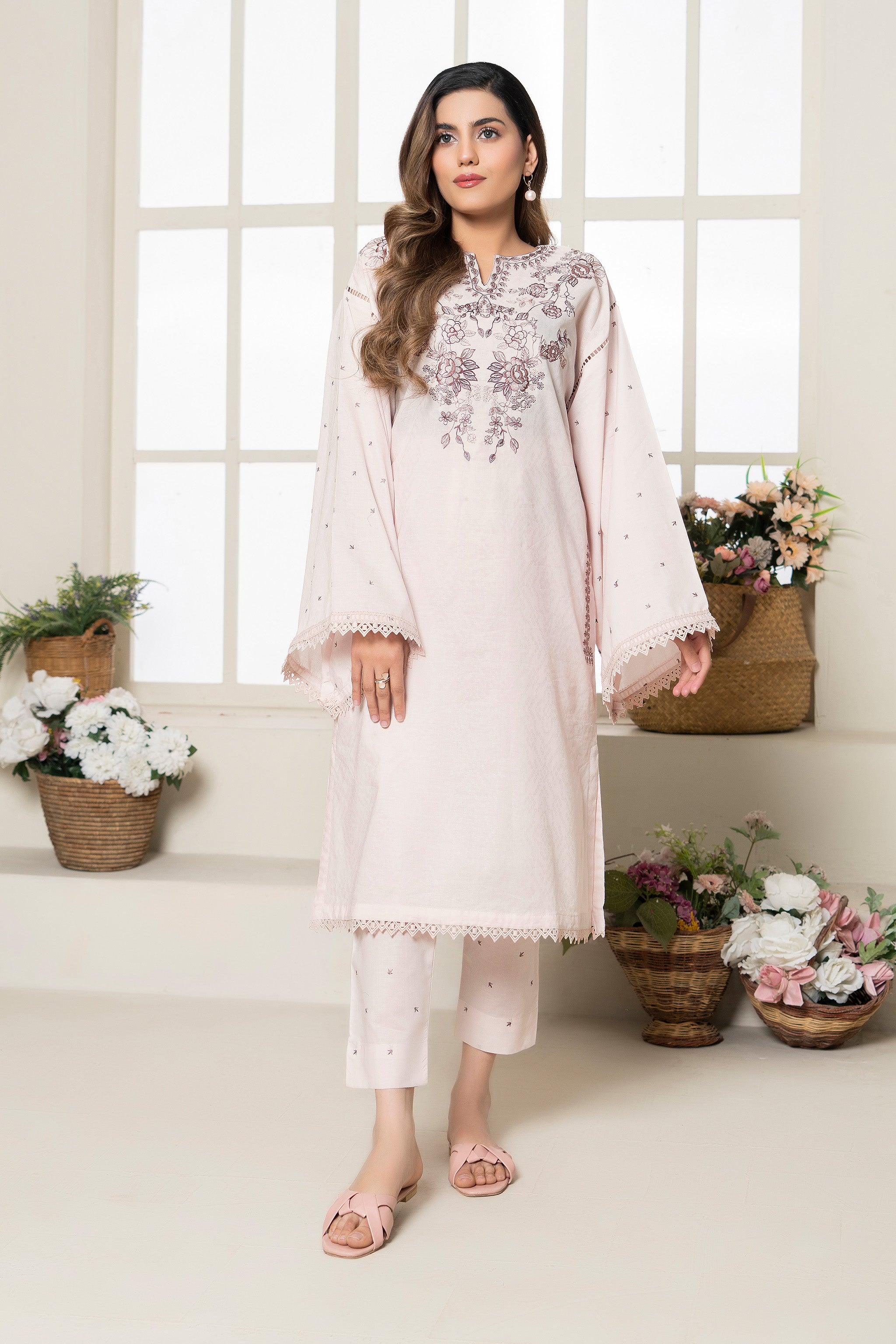 2 Piece Unstitched Pink Embroidered Lawn - (Vol-36/03)2P-S-25-D11 - SAFANOOR