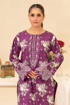 2 Piece Unstitched Plum Printed Cotton - (Vol-42/05)D-11 - SAFANOOR