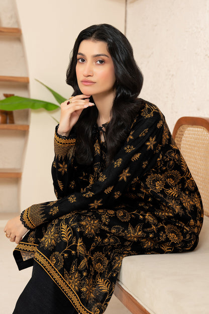 2_Piece_Unstitched_Printed_Black_Khaddar