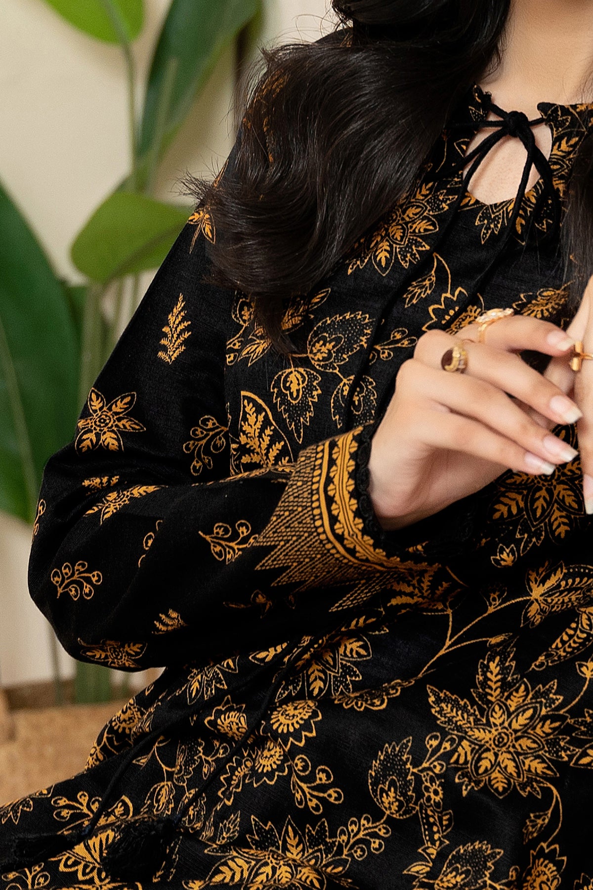 2_Piece_Unstitched_Printed_Black_Khaddar