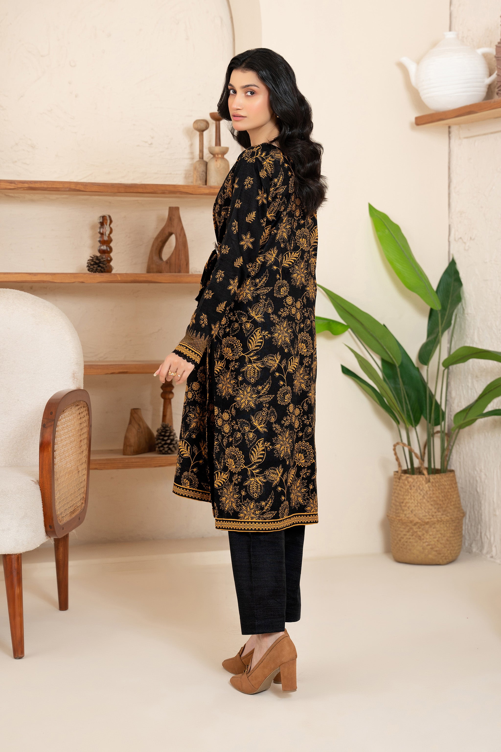 2_Piece_Unstitched_Printed_Black_Khaddar