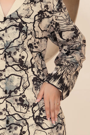 2 Piece Unstitched Printed Desert Sand Khaddar