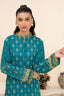 2 Piece Unstitched Printed Ocean Blue Khaddar