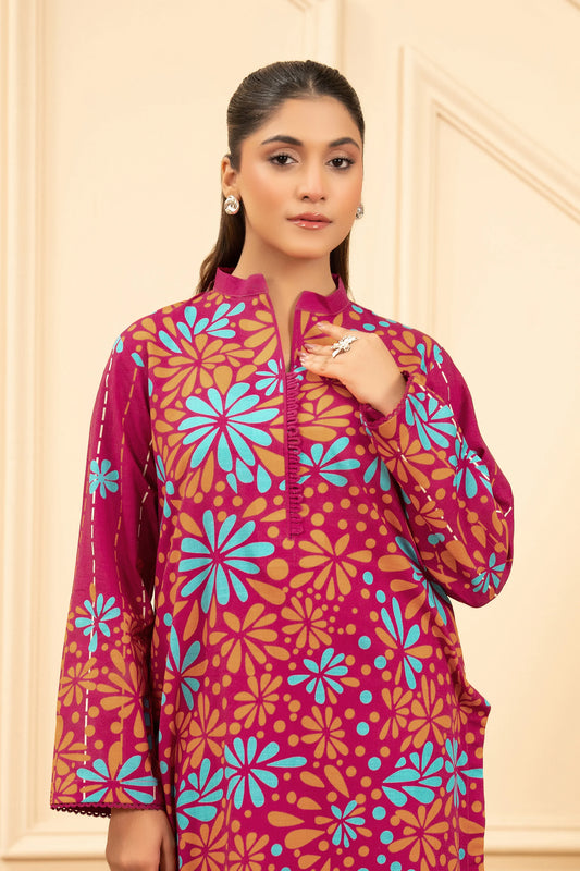 2 Piece Unstitched Printed Paprika Khaddar