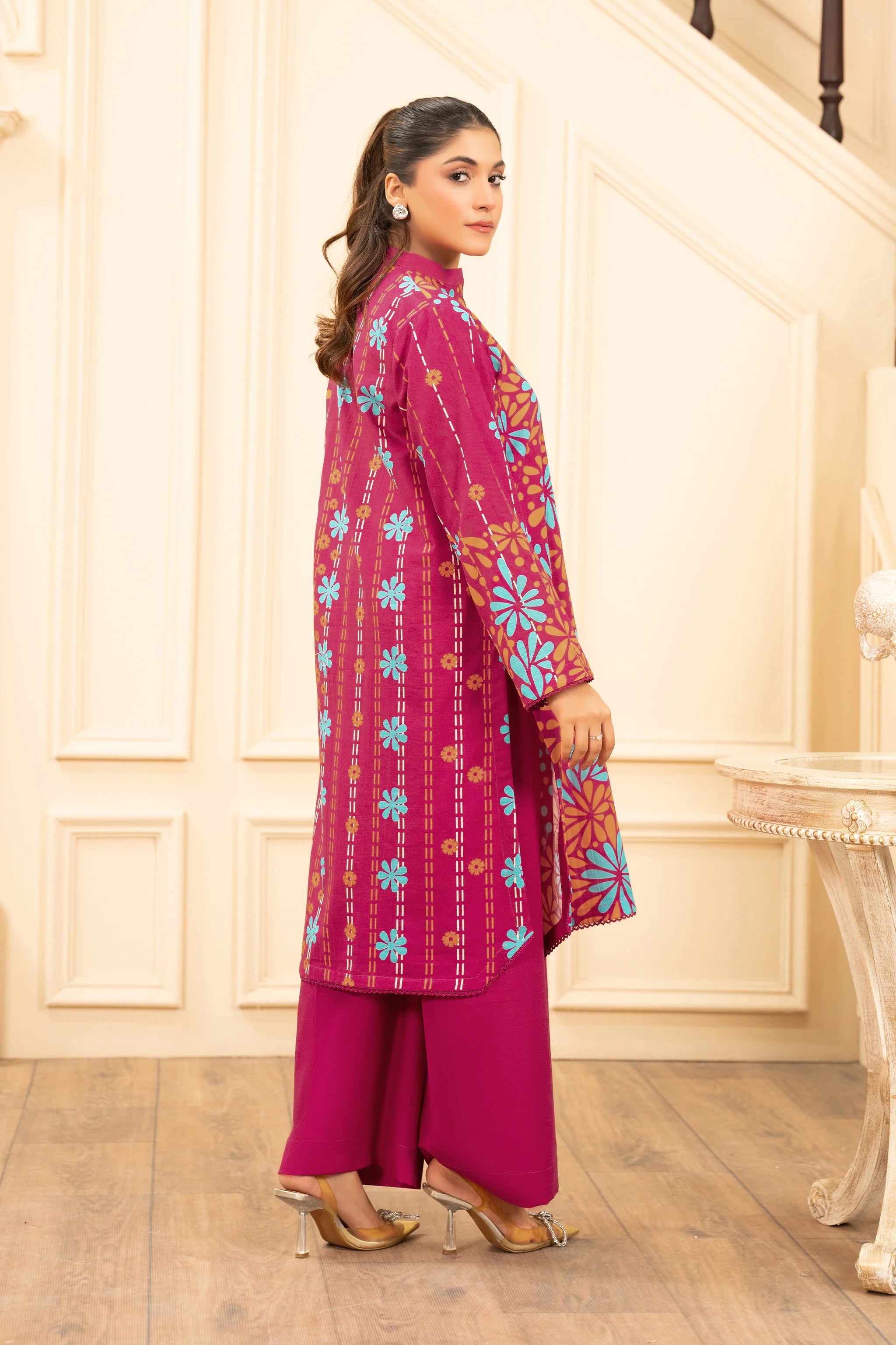 2 Piece Unstitched Printed Paprika Khaddar